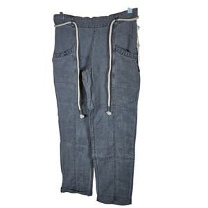 C&C California‎ Women Gray Distressed Cargo Pants Elastic Waist Drawstring XS
